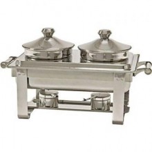 Chafing dish cu 2 cuve pentru supe si ciorbe