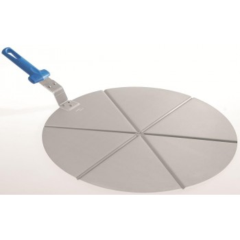 Tava portionat pizza din aluminiu cu maner - 45 cm, 6 felii