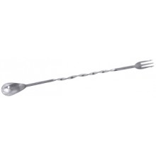 Lingurita inox cu furca cocktail 50 cm